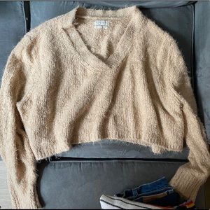 Urban Outfitters Fuzzy Cropped Sweater